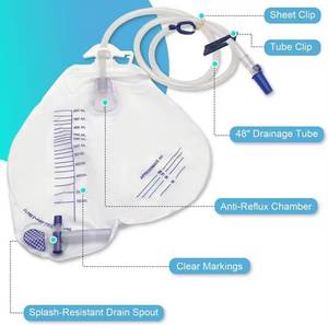 Bệnh viện hàng tiêu dùng nước tiểu Bộ sưu tập Túi Y Tế <span class=keywords><strong>PVC</strong></span> nước tiểu dùng một lần túi cho nam giới - Product Image 1