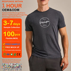 Wholesale Cut And Sew Soft Bamboo Fiber <b>Muscle</b> Fit Screen Print Comfortable Custom Cotton <b>T</b> <b>Shirts</b> For <b>Men</b> Low Price - Product Image 1