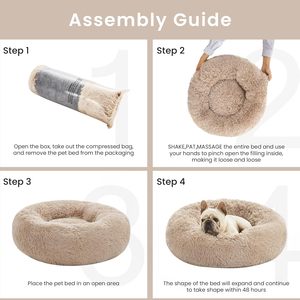 Nueva Cama Redonda de Lujo para Perros, Cómoda Cama para Perros Tipo Donut, Alfombra Lavable para Gatos, Cojín Cálido para Mascotas - Product Image 5