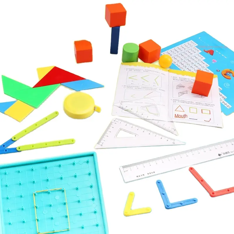 First grade math teaching mathematics teaching Aid small stick counter set geometric three-dimensional graphics