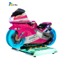 Machine d'arcade de moto de simulateur de manèges d'intérieur 3D innovante à pièces pour les centres commerciaux en fibre de verre durable