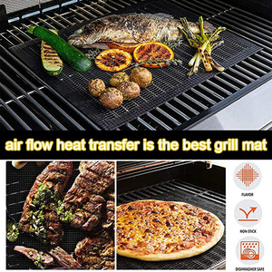 Factory Direct Supply Barbeque Non-stick Reusable Cooking PTFE Fabric Easily Cleaned BBQ <b>Grill</b> <b>Mesh</b> Mat - Product Image 3