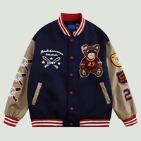 Vente en gros de patchs de logo pour vêtements de rue personnalisés, camionneurs de baseball, balle de base Letterman blanche vierge, veste universitaire unie en cuir
