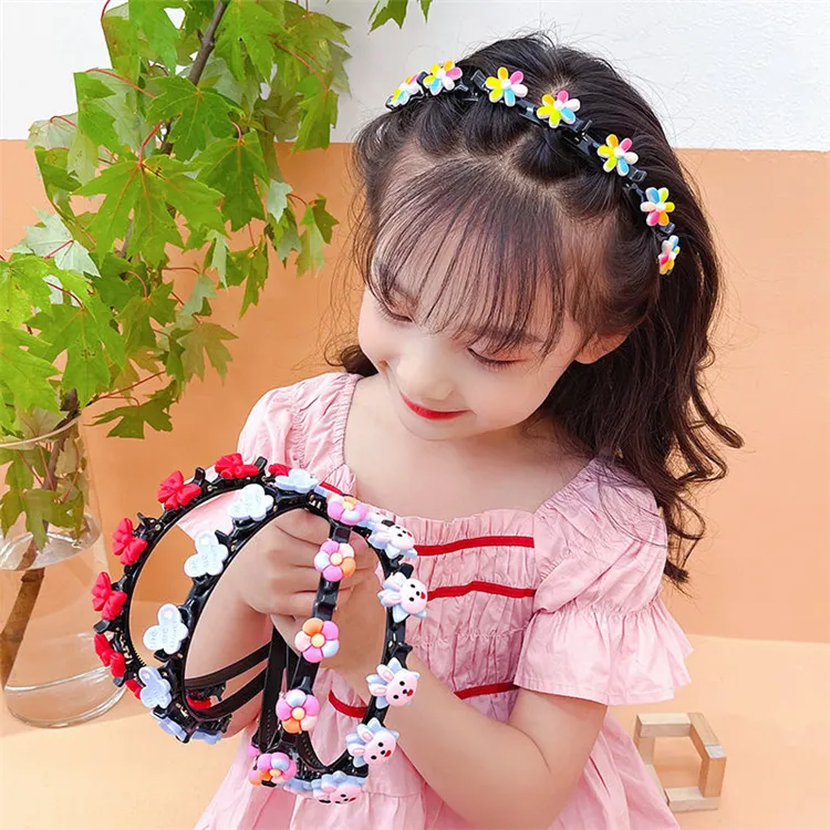 Designer Princess Hair Accessories Cute Kids Girls Flower Head Band Clip Headbands Hair Bands With Hair Clip