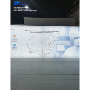 Tùy chỉnh xách tay hai mặt LED lightbox cho seg triển lãm Bền khung nhôm với PVC và vải hình vuông - Product Image 4