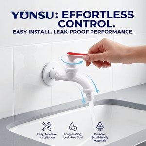 Robinet mural extérieur en plastique YUNSU avec cartouche céramique, garantie 2 ans, installation facile pour appartement - Vente en gros - Product Image 6