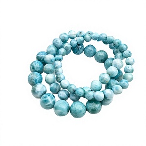 Mien 2024 New Arrival Premium Quality Men Women Jewelry Natural Stone Bead Larimar Carved Shadow Carving Gemstone <b>Bracelet</b> <b>Love</b> - Product Image 3