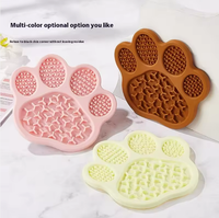 Gamelle anti-éclaboussures pliable et durable en gel de silice écologique pour chiens – Tapis à lécher à motif uni et design étanche