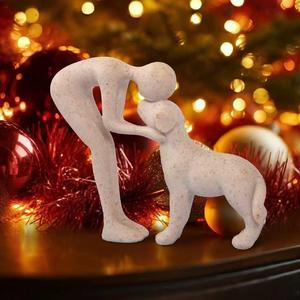 Escultura de Perro de Resina, Decoración para el Hogar, Figura con Diseño de Dibujos Animados, para Oficina, Sala de Estar, Dormitorio, Regalos de Navidad para Amantes de las <span class=keywords><strong>Mascotas</strong></span> - Product Image 3