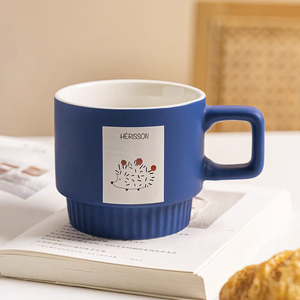 Factory Direct Supplier Klein Blue Ceramic Stoneware Mug with Animal <b>Pattern</b> Stackable Dishwasher & Microwave Safe Food Safe - Product Image 2