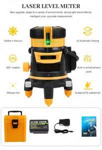 Gran Oferta personalizada 360 grados <span class=keywords><strong>nivel</strong></span> automático <span class=keywords><strong>2</strong></span>/<span class=keywords><strong>3</strong></span>/5 líneas verdes profesional Industrial DIY Material <span class=keywords><strong>de</strong></span> aluminio niveles láser - Product Image 5