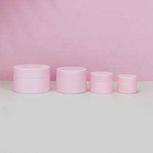 Vente en gros de pots ronds en plastique PP personnalisés, blancs, noirs, roses, vides, pour crème cosmétique - Product Image 1