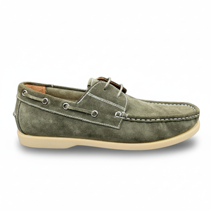 Chaussures bateau pour hommes en cuir véritable faites à la main, basses, à lacets, légères, respirantes, décontractées, polyvalentes et confortables - Product Image 1