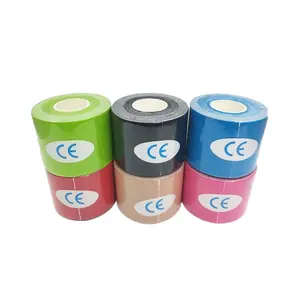 Gran Oferta personalizada 5cm precortada algodón rígido cuerpo adhesivo deporte Atlético impermeable Kt músculo Kinesiología cinta - Product Image 4
