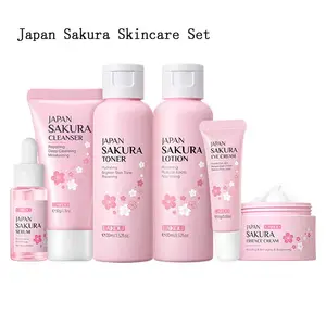 High Quality Skin Care Set Organic Facial Whitening And Anti-aging Sakura Skin Care Gift Set