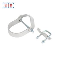 Collier de serrage en U réglable en acier au carbone Unistrut avec revêtement en poudre avec écrous