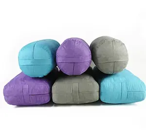 Custom Logo Yoga Pillows Home Exercise Round Buckwheat Yoga Pillow Bolster