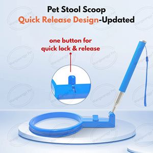 <span class=keywords><strong>Recogedor</strong></span> de excrementos para perros con mango telescópico largo, estable, de acero inoxidable y plegable. - Product Image 2