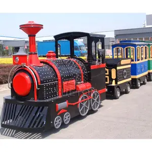 All'ingrosso parco divertimenti per bambini giostre elettrico 4 vagoni ferrovia Mini Express Wattman Trackless treno nel centro commerciale per la vendita