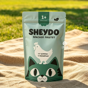 Sachets d'emballage personnalisés pour friandises pour chats, imprimés numériquement, en petites séries, pochettes refermables en aluminium, 50g 100g 250g 500g - Product Image 1