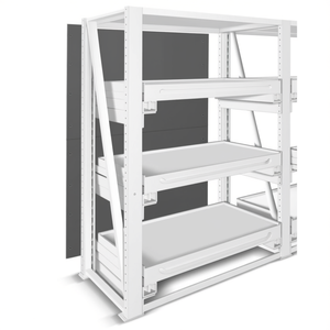 Fami System Ar Rear Wall <b>Shelf</b> 850X2510 Mm Dark Grey Ral7000 For Storage - Product Image 3