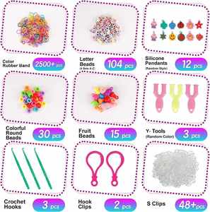 เครื่องถักยางรัดรูปทรงสายรุ้ง 40 ช่อง 2500 เส้น ของเล่นเสริมพัฒนาการ DIY สำหรับเด็กอายุ 7-14 ปี วัสดุ TPE/TPR ทำสร้อยข้อมือรูปทรงสายรุ้ง - Product Image 2