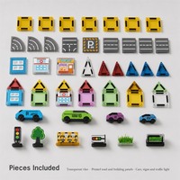 Ensemble de blocs de construction sur le thème de la ville pour enfants QS DIY