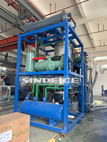 Machine à glace industrielle entièrement automatique de 20 tonnes, fonctionnement stable pour usine de glace avec compresseur Bitzer