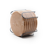 Sous-verres ronds en liège naturel avec support métallique, lot de 8 pièces, 4 pouces, 1/5 pouce d'épaisseur, pour boissons froides, verres à vin, tasses, mugs