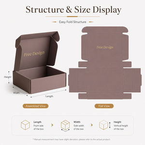 Eco Recyclable Foldable Corrugated Mailer Boxes Free Graphic Design Bulk Supply Custom Print Dimension Thickness Biodegradable - Product Image 2