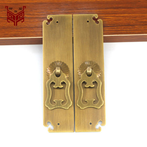 Poignées de meuble rectangulaires en laiton de style chinois, durables, pour portes d'armoires JHG 053 - Product Image 1