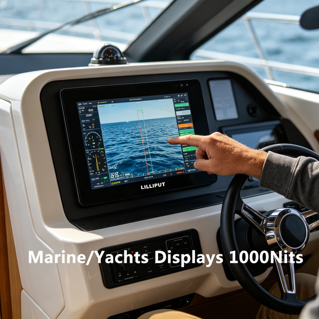 OEM ODM Services 8 Inch 4:3 Marine/Yachts Displays 1000Nits Outdoor Ag+Glass IP65 Waterproof Industrial Touch Screen Monitor New