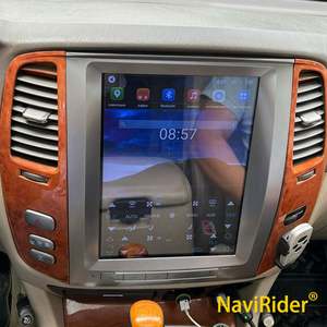 2.1" <b>Android</b> 13 Tesla Style Screen Car Radio for LEXUS LX 2005 LX470 2006 2004 GPS Multimedia Video Player Carplay Brown Frame - Product Image 1