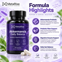 Capsules de Probiotiques et Vitamines OEM à Marque Blanche Live Akkermansia Muciniphila pour le Microbiome Intestinal et la Nutrition Digestive, 30 Comprimés, Durée de Conservation 24 Mois