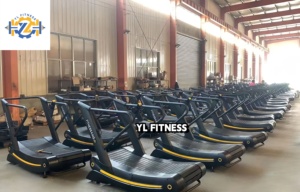 YL-T004 pabrik Dezhou peralatan Gym komersial kebugaran Woodway melengkung Manual Treadmill untuk Gym - Product Image 5