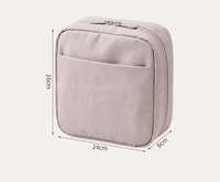 Trousse de Toilette Compartimentée Simple pour Voyage, Organisateur de Maquillage Extérieur avec Logo Personnalisé pour Femmes, Sacs de Rangement pour Cosmétiques et Monnaie