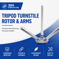 Mécanisme de rotor de tourniquet robuste en acier inoxydable 304, bras semi-automatiques à bascule pour contrôle d'accès