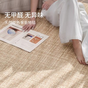 Alfombra de Lana Lisa Jeryl, Color Sólido, Resistente a las Manchas, Gruesa, para Sala de Estar o Dormitorio, Tejido a Máquina, Invierno 2025 - Product Image 2