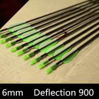 Flèches de chasse en fibre de verre à plumes en plastique pour le tir pour les sports de plein air