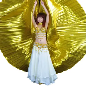 Performance accessory golden color adult 360 degree belly dance wings