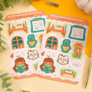 Las pegatinas adhesivas impermeables de PVC deberían ayudar a la hoja de pegatinas personalizadas de forma especial con corte de beso - Product Image 3