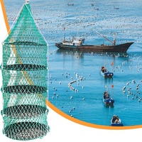 Meilleur piège d'aquaculture en plastique HDPE durable fabriqué en Chine Filet d'élevage de lanterne à huîtres à installation rapide et pratique pour les crabes et les crevettes