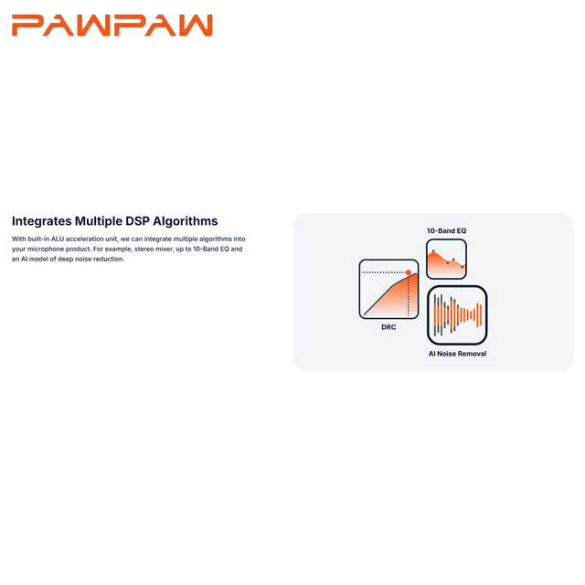 PAWPAW USB Wireless Lapel Microphone AI Noise Reduction Echo Cancellation Live Streaming Dedicated Video Vlog Recording
