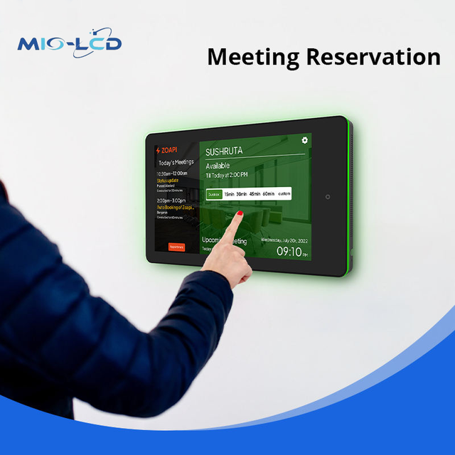 10.1 Inch Android Touchscreen Monitor Tablet 1280x800 Smart Home Wall Tablet RK3566 Meeting Room Booking System