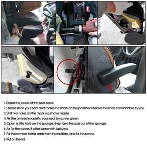 Juego de 2 Reposabrazos Universales para Asiento de Coche o RV, Soporte de Reposabrazos de Cuero PU para Autocaravana, Camión, Autobús, Caravana, Barco - Product Image 6