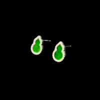 Boucles d'oreilles en jadéite naturelle de Birmanie de qualité A, vert gourde, pour femme, à porter au quotidien, cadeau en jadéite (avec NGTC)