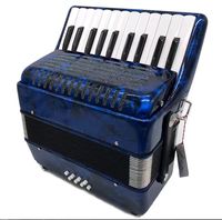 Chromatic 22-Key 8-Bass Portable Student Wood Accordion Blue