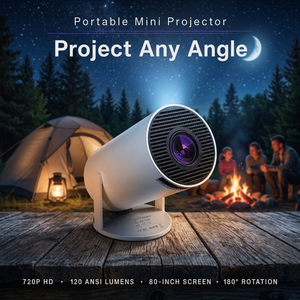 Proyector LCD WiFi, Proyector con Rotación de 180 Grados, 720P Mini Portátil, 130 ANSI Lúmenes, Proyección de Pantalla de Teléfono, Cine en Casa - Product Image 1