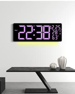 Nuevo Reloj de Pared Electrónico Digital con Pantalla Grande, Temperatura, Luz de Fondo LED RGB de Neón Gigante, Calendario, Día y Luz Nocturna - Product Image 6