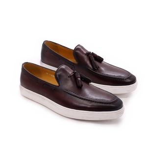 Chaussures d'été en cuir pour hommes, mocassins à franges respirants en cuir véritable, chaussures plates à enfiler pour tous les jours, confortables et durables - Product Image 6